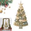Garten- und Meeresdeko für das ganze Jahr, Weihnachtlicher handgefertigter Türhänger-Bausatz, Patchwork-Baumdekoration, DIY-Näh-Set, Übergroßes Silhouette-Ornament