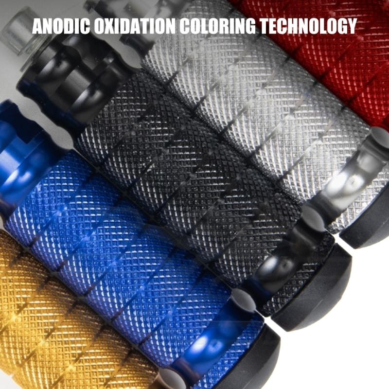 31BC Universal Aluminum Foot Pegs with Anti Slip Design Easy Installation Modification Part for Motorcycles E Bikes