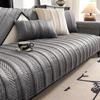 Winter Milchsamt Sofakissen Einfarbig Jacquard Sofabezug Rutschfest Verdickend L-förmig Schlicht Sofakissen Handtuch