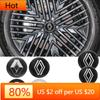 2026 Hot For Renault Interior Stickers 4Pcs 56mm 60mm 65mm Car Wheel Center Hub Cap Stickers For Renault Austral Kadjar Megane C XX7