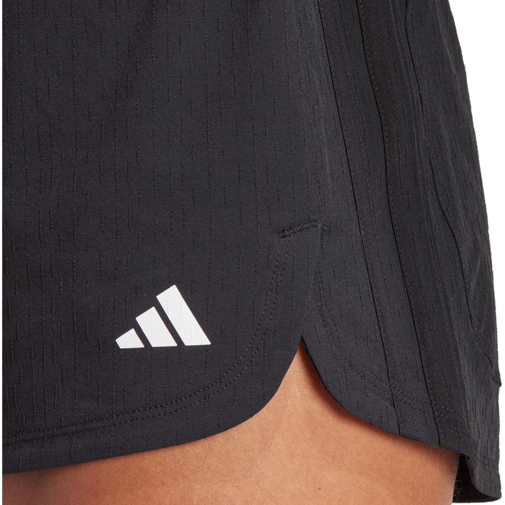 adidas Pacer Material Iteration Solid Color Logo Elastic Waist Sports Shorts Women Shorts Black IQ2634