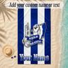 Beach Towelhertha Bsc Custom Name Text Personalized Soft Towel for Beach Pool Indoor Home Decor Gift