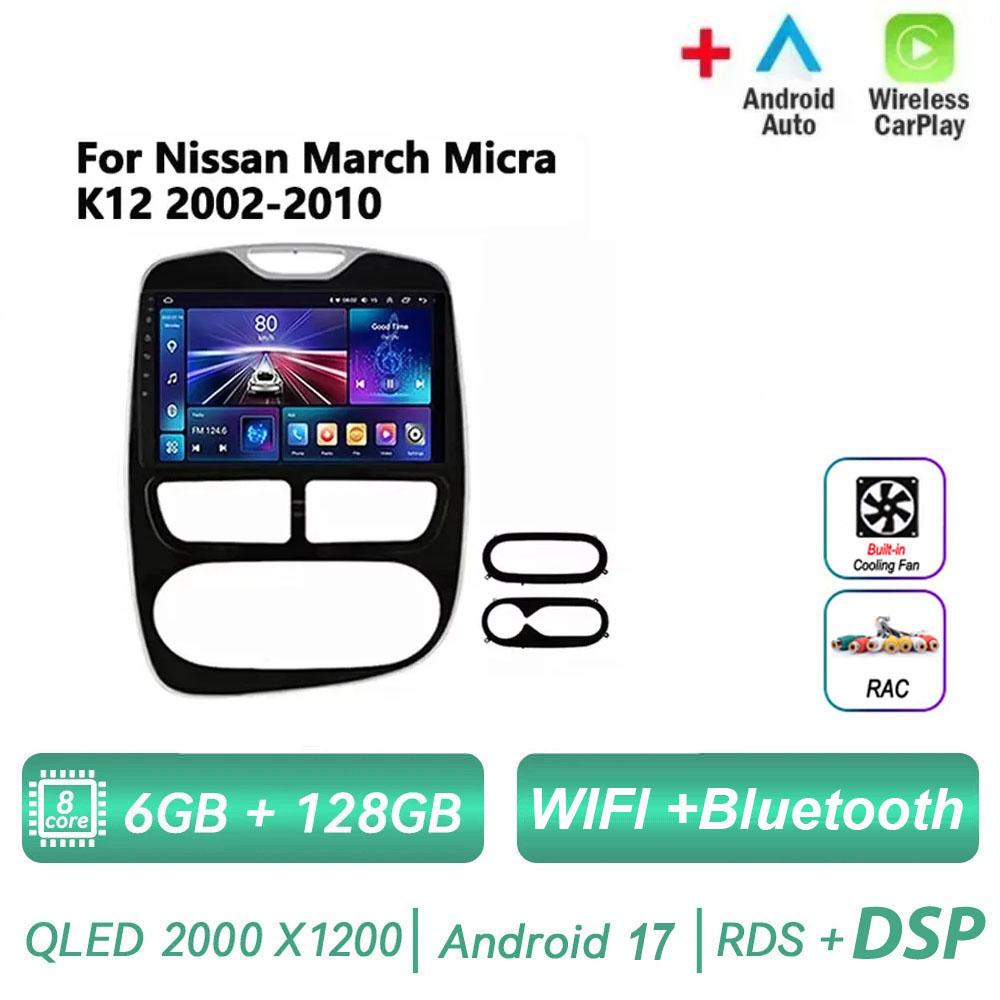 Autoradio Android 17 pour Renault Clio 3 4 2012-2016, Carplay, Navigation GPS, 2DIN, WiFi, Lecteur Bluetooth, Unité principale