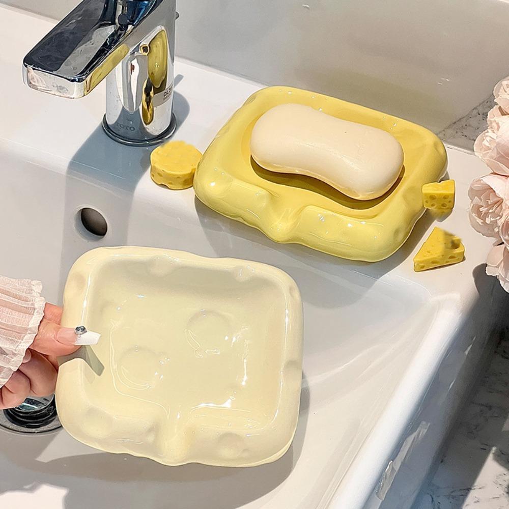 

Keep Soap Bars Dry Cheese Soap Dish Self Draining Soap Drying Rack Household