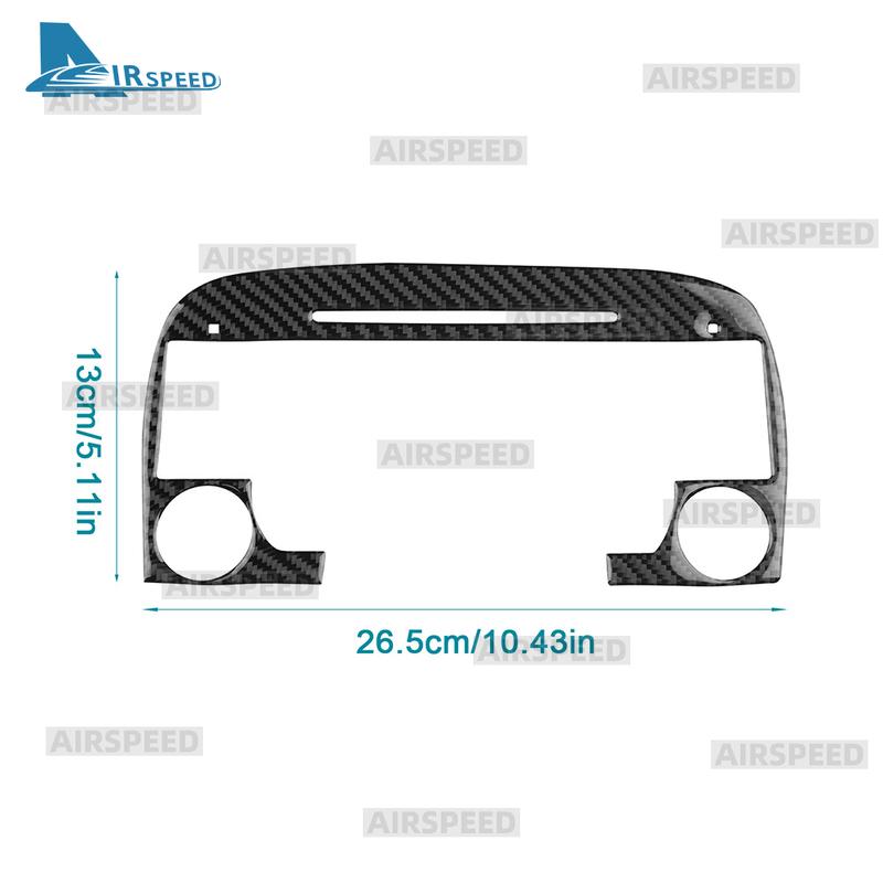 Real Soft Carbon Fiber Sticker For Mercedes Benz SL Class R230 2005 2006 2007 2008 2009 2010 2011 Car Central Control CD Panel