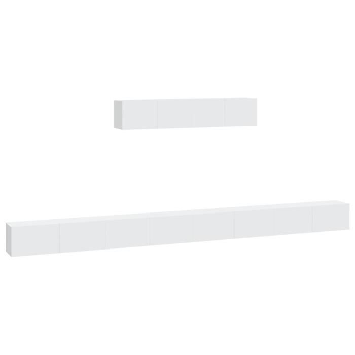 VidaXL Ensemble de meubles TV 6 pcs Blanc Bois d'ingénierie 3114606