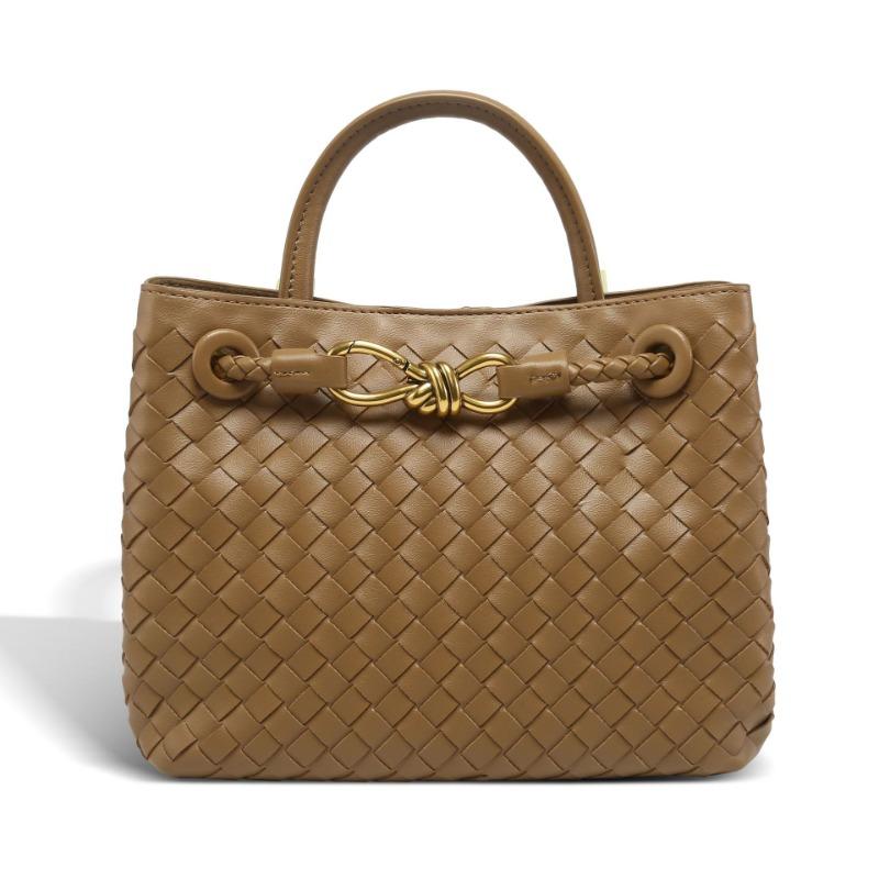 New metal rope buckle woven bag shoulder messenger bag large capacity fashion