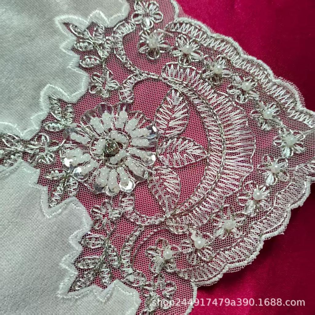 Stylish 28CM Plush Lace Embroidery Table Mat: DIY Beading Placemat & Dustproof Coaster