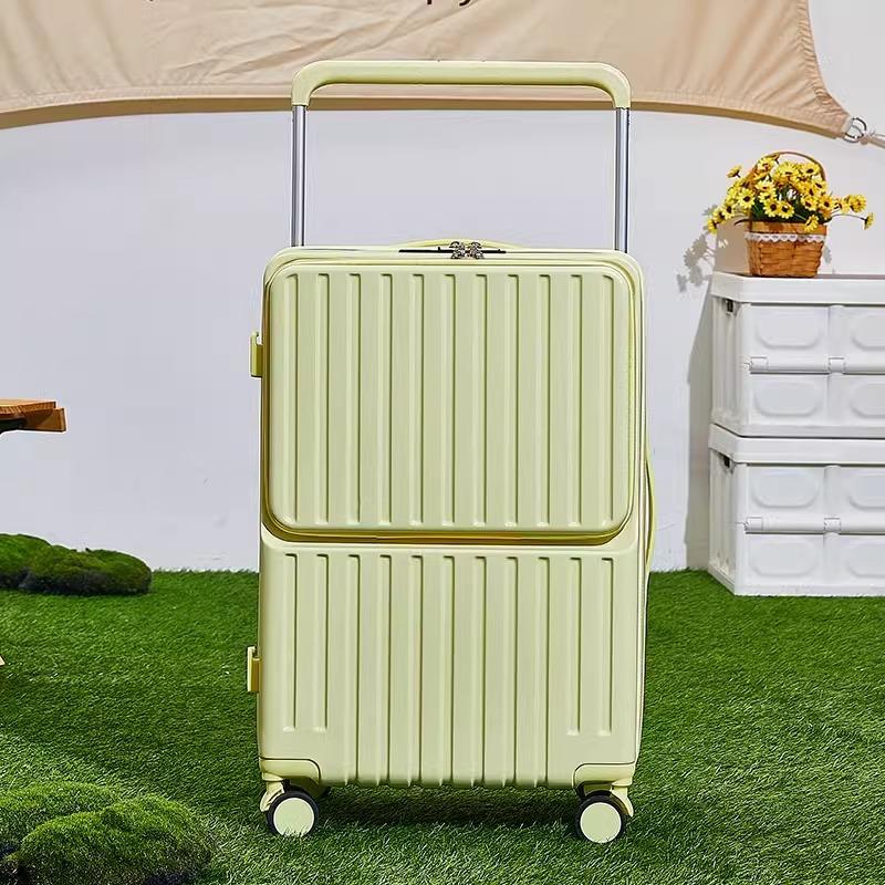 Wide Handle Front Opening Luggage 20" Suitcase Laptop Bag Multifunction Password Trolley Case Carrier 28-Inch Large Capacity