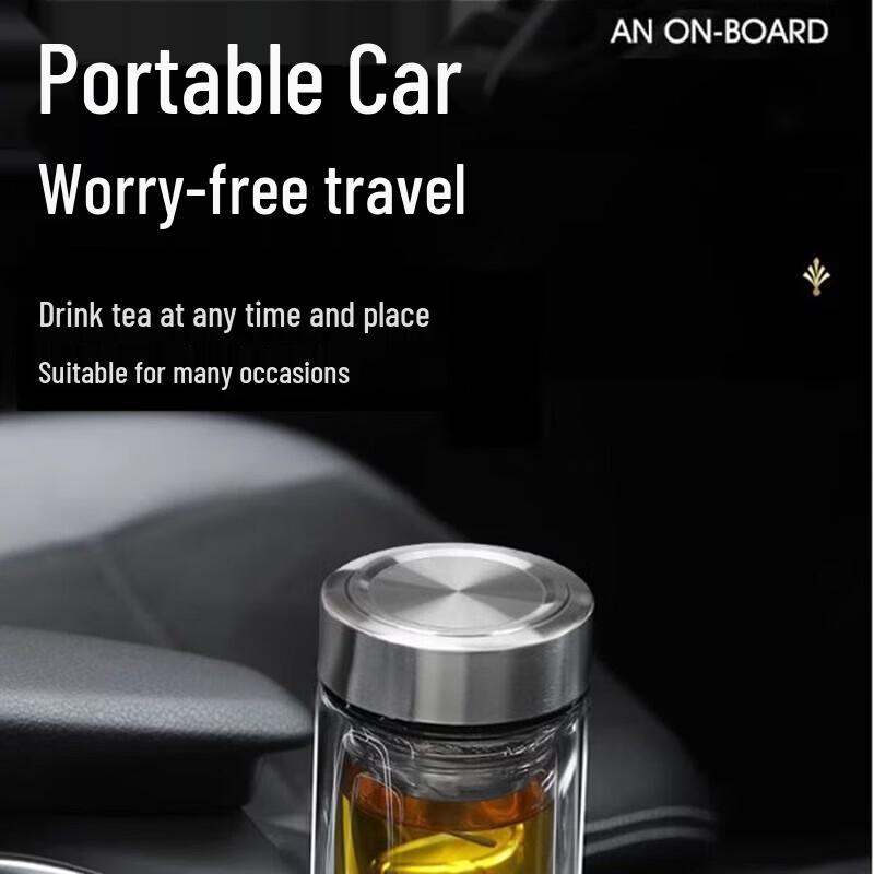 Drin 400ml Double-Layer High Borosilicate Glass Tea Cup with Infuser