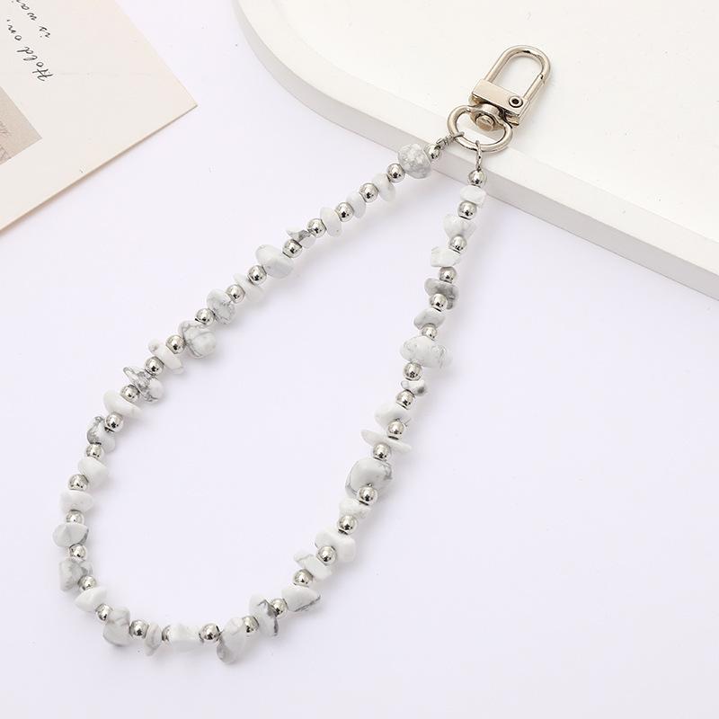 New Pearl Bow Beaded Pendant Phone Case Charm Wrist Strap Lanyard