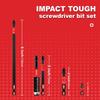 Pozidriv #2 PZ2 Impact Tough Screwdriver Power Bit Set, S2 Alloy Steel Bit with Storage Organizer