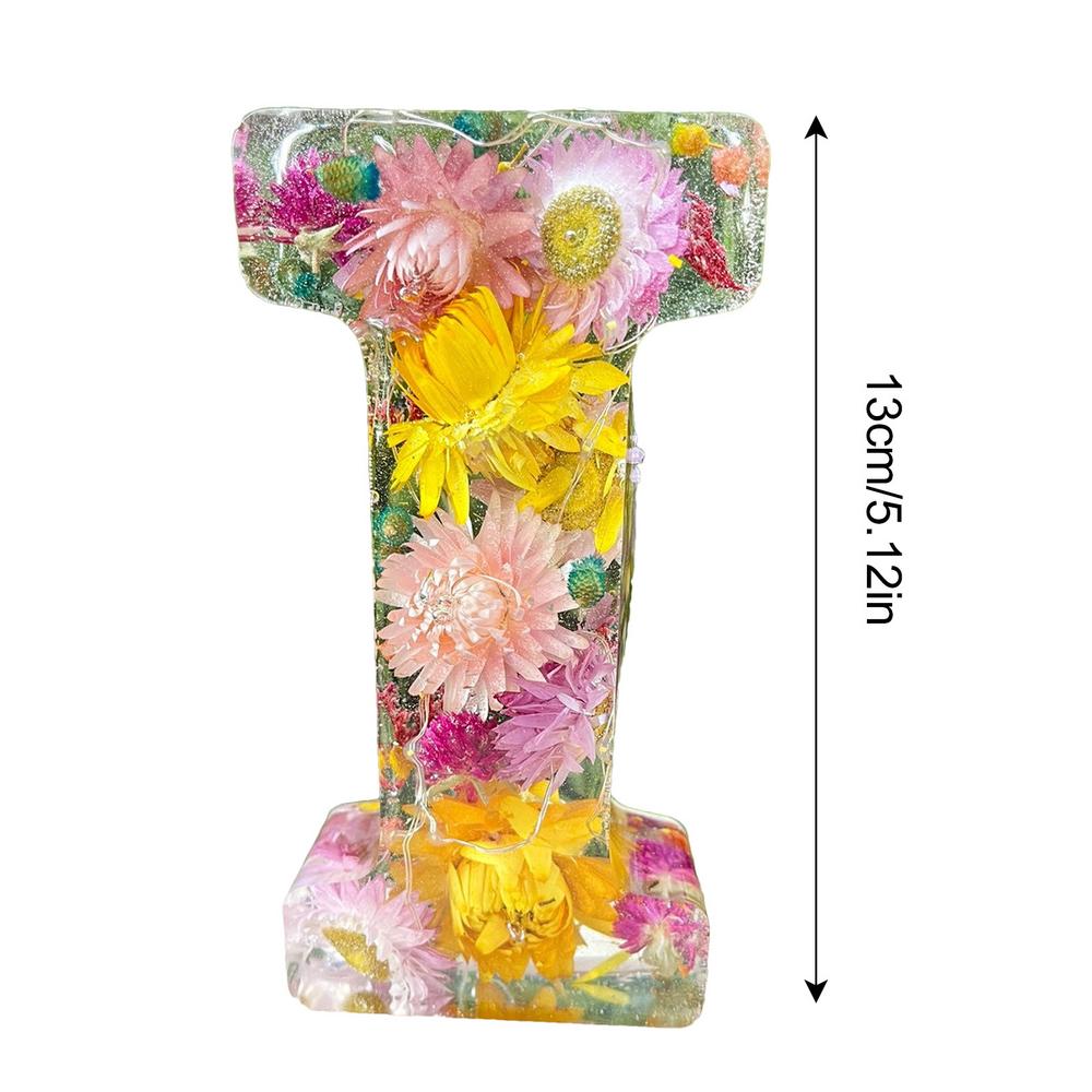 Creative Large Letter Floral Night Light 26 Letters A-Z Dry Flower Simulation Floral Letter Light Valentine's Day Gift