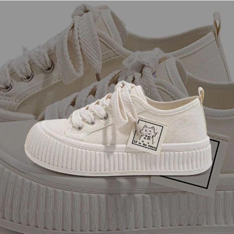 

Женские однотонные кроссовки повседневные на шнуровке для активного отдыха удобные холщовые туфли с низким верхом 38