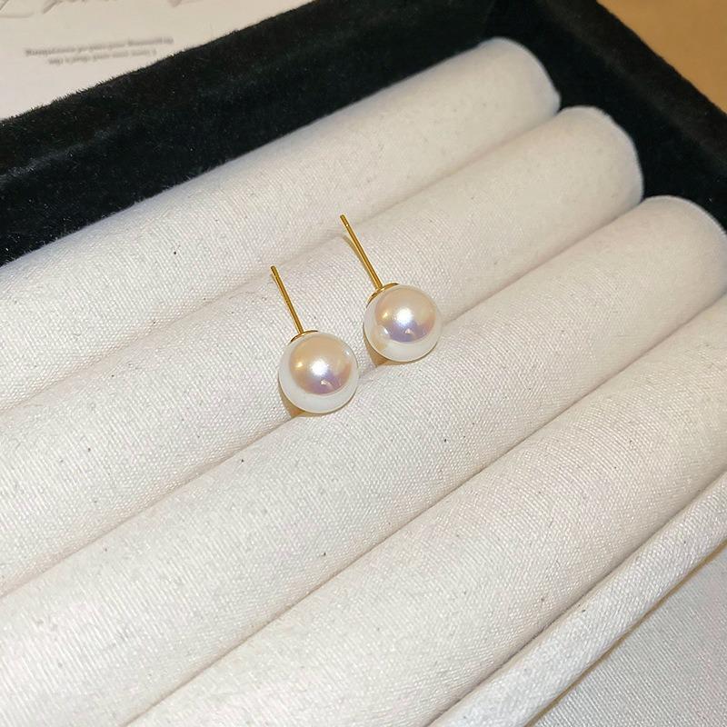 French Silver Needle Diamond Pearl Pendant Earrings Light Luxury Delicate Personality Earrings Design Sense Niche Earrings Women