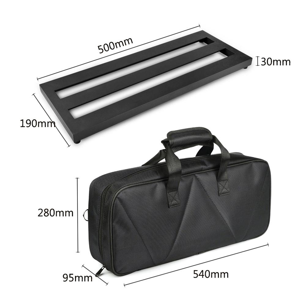 Hot Guitar Effect Pedal Board Aluminum Alloy Pedalboard Sets with Carrying Bag Tapes Strap Guitar Pedal Plate Guitar Accessories
