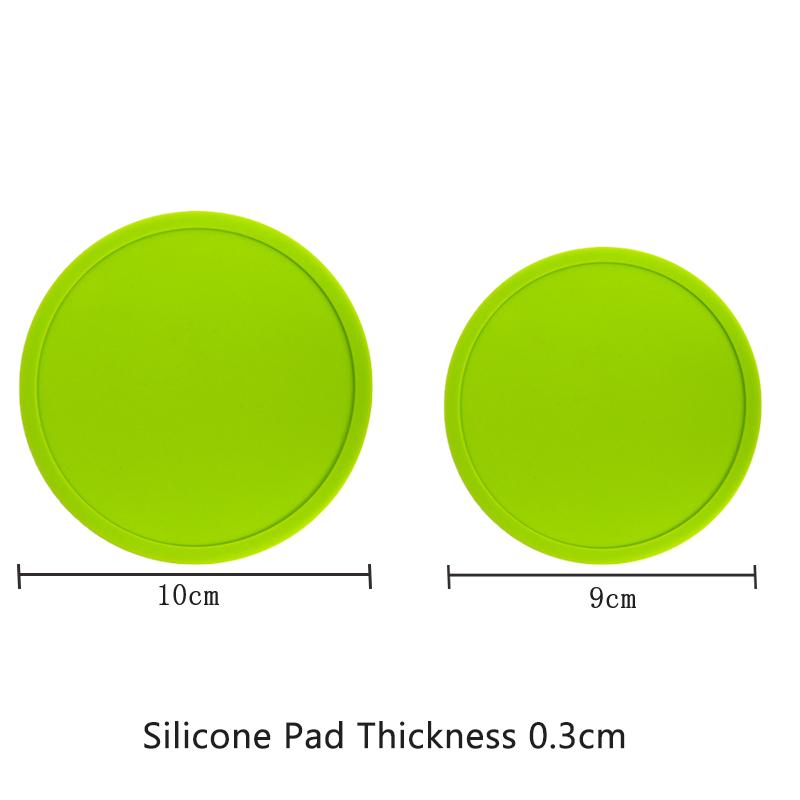 Food Grade Silicone Circular Coaster Waterproof Anti-Slip Hot Beverage Mat for Tea Coffee Glass Use - Home Dining Table Access