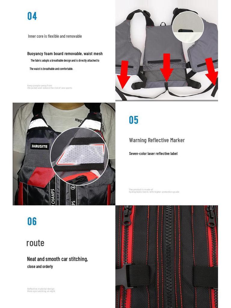 Jiarest Outdoor Wading Sports Fishing Vest & Life Jacket