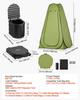 Portable Toilet Kit, 150 kg Load Capacity, Folding Camping Toilet with Pop-Up Privacy Tent, Outdoor Travel Potty for Adults with Carry Bags, Trash