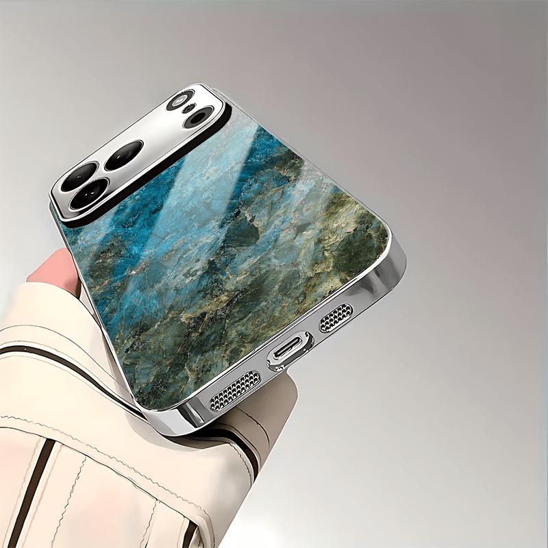 Coque de téléphone en verre plaqué électroplate adaptée pour iphone 17  16  15  14  13  12  11pm Pro Plus et autres modèles de téléphone.