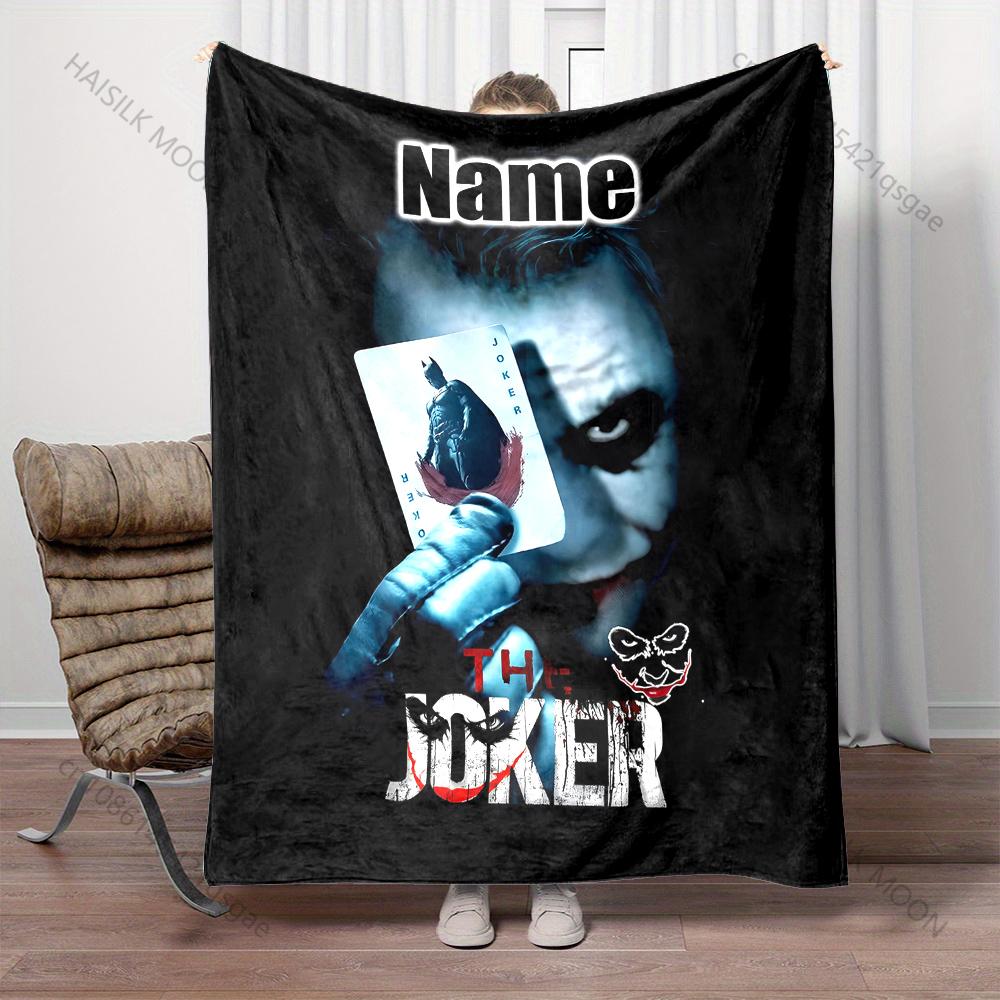 17 Style Custom Name Blanket Joker Movie Printed Blanket Soft And Warm Bedding For Bed Sofa Outdoor Travel Cover Blanket Gifts