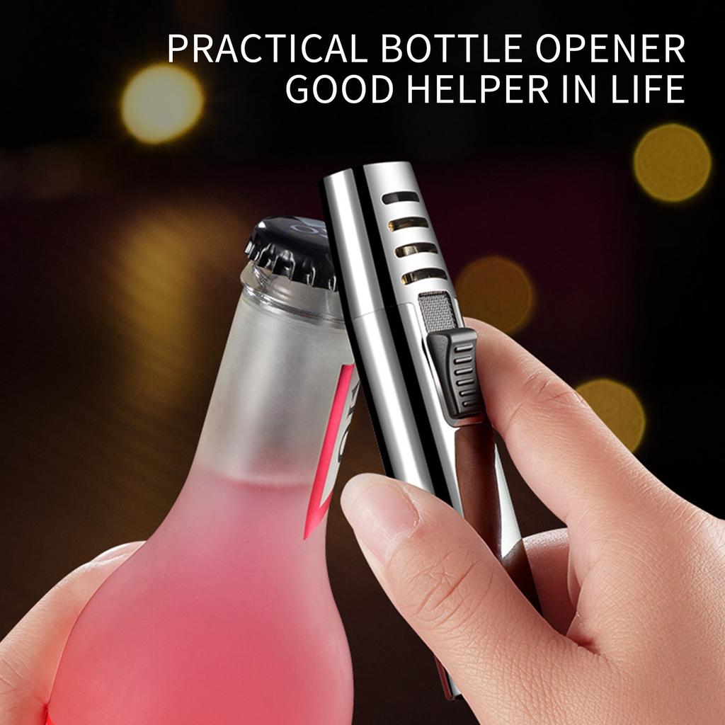 Gas Lighter, Bottle Opener, Convenient, Reusable Inflatable Lighter, Direct Impact Windproof