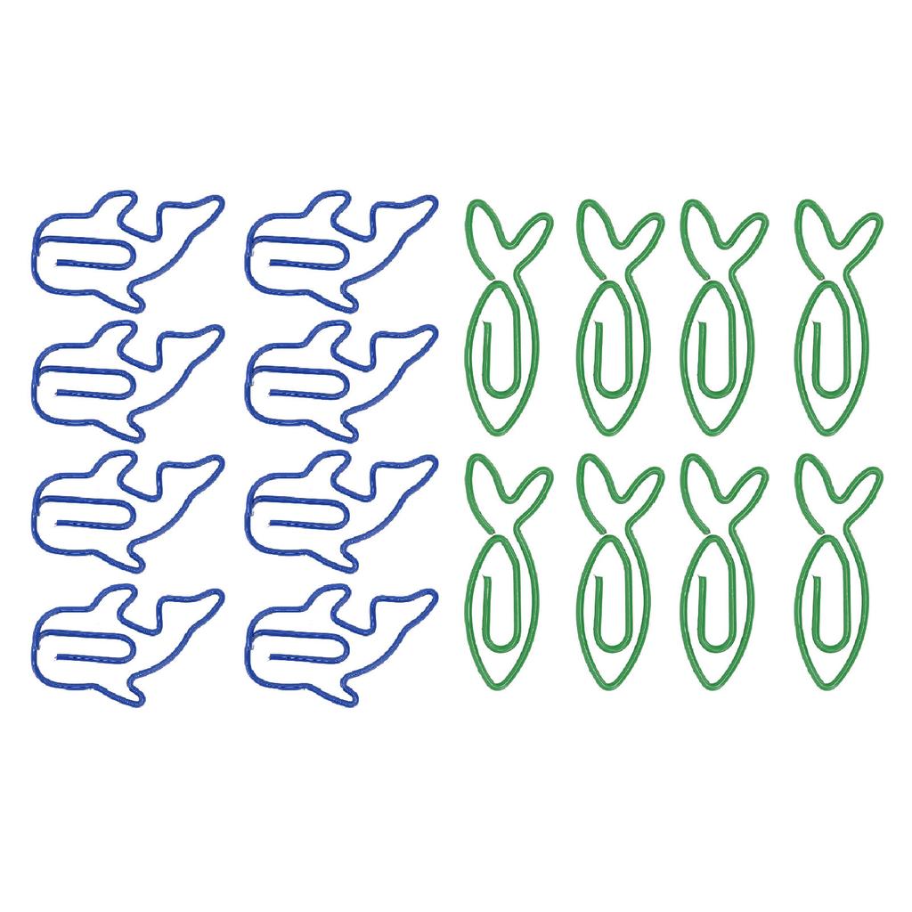 100Pcs Cute Shaped Office Paper Clips Set Lightweight Decorative Lovely Shape Paperclip Clamp for Sc