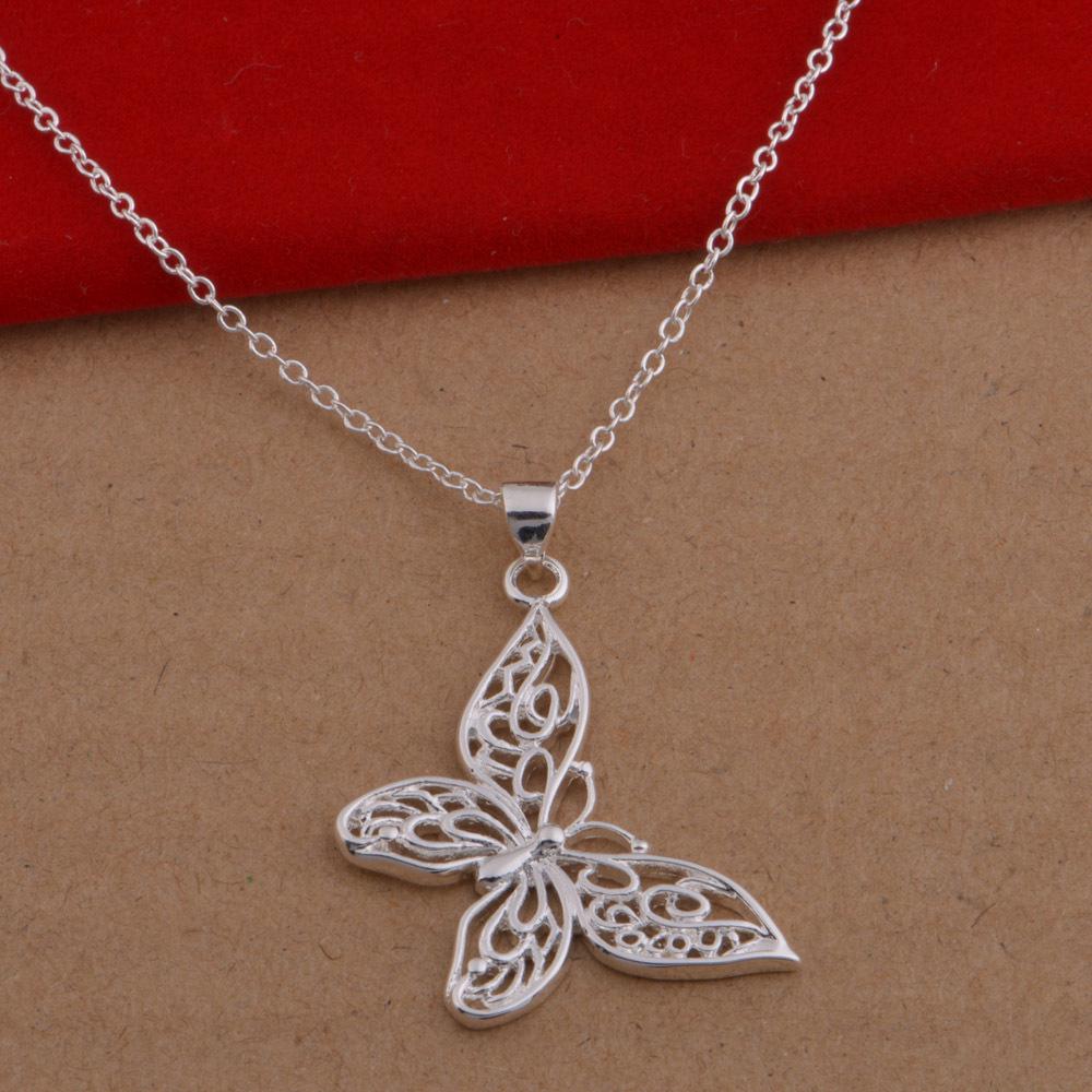 European & American Fashion 925 Silver Plated Kite Necklace