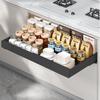 Unho Pull Out Storage Drawer: Expandable Pull Out Cabinet Organizer with Sliding Rail Slide Out Drawers for Kitchen Spices