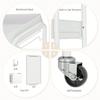 Rolling Carts With Wheels, 3 Tier Rolling Utility Cart, Metal Storage Organizer With Pegboard Hooks Bins For Bathroom Kitc