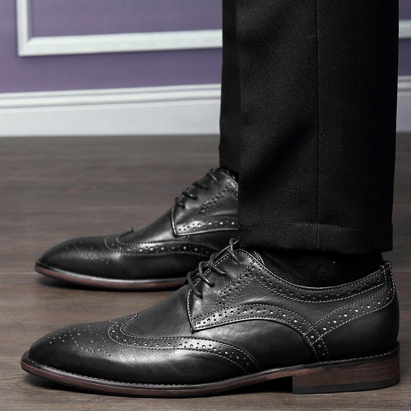 Fashion Genuine Leather Formal Shoes for Men All-match Outdoor Oxfords Male Wedding Party Office Business Shoe Male Comfortable Flats