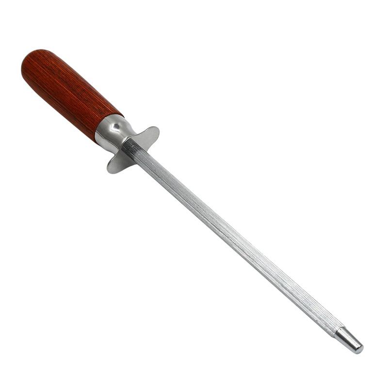 Pro Knife Sharpening Rod 12 Inch Kitchen Honing Steel Knife Sharpening Carbon Steel Durable Stainless Steel Knife Sharpener