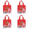 Bags Reusable Santa Claus Snowman Patterns Tote Bags for Festive Party Decoration