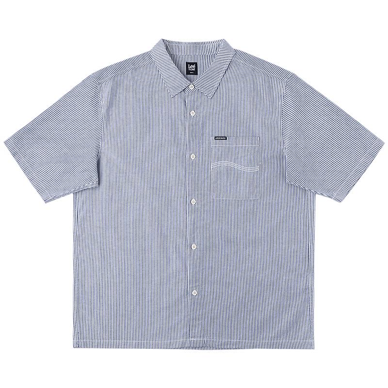 Lee Men s Loose Fit Striped Short Sleeve Shirt M