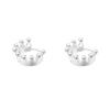 ANENJERY French Retro Romantic Crown Shaped Clip Earrings for Women New Style Trendy Jewelry Wedding Party Jewelry Accessory
