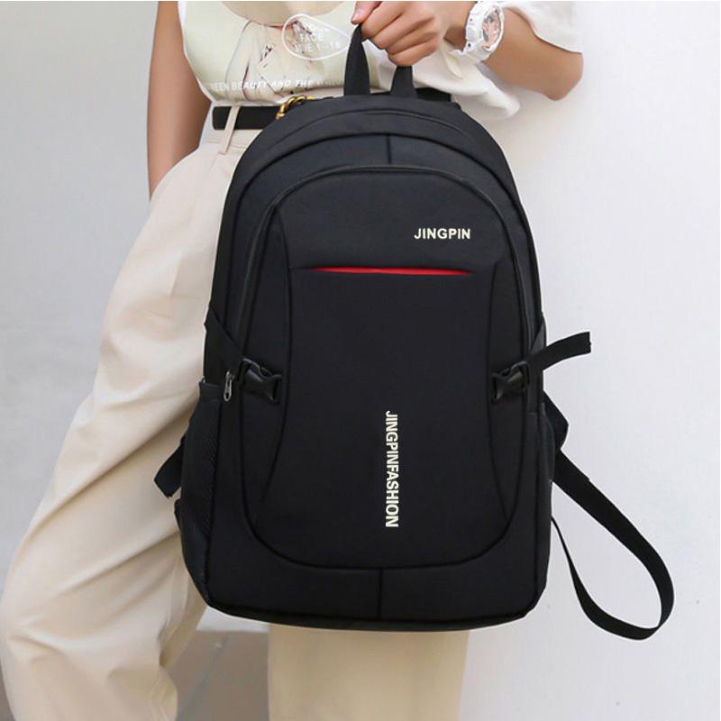 Leisure Schoolbag Women'S Canvas Simple Dual-Shoulder Bag Men'S Korean-Style Backpack Large Capacity Middle School Student Backp