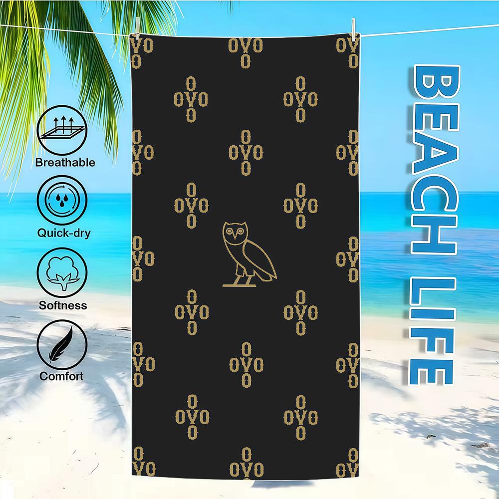 D-DrakeS O-Ovo O-Owls Towel Textile Bathrobe Beach Quick-Drying Lightweight Portable Camping Swim Pool Travel