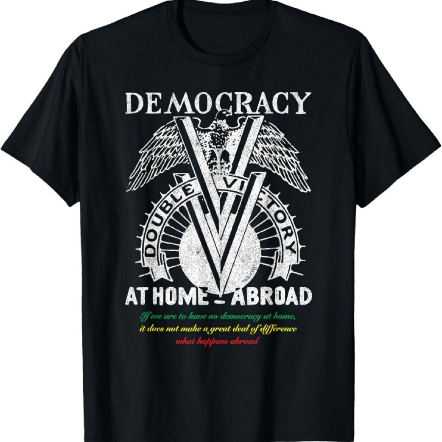 

Double V Campaign Retro Vintage Black History Soldiers WWII T-Shirt XXXXXL чорний