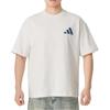Adidas T Shirts Unisex White Crew Neck Moderate Straight Fit JX9127-