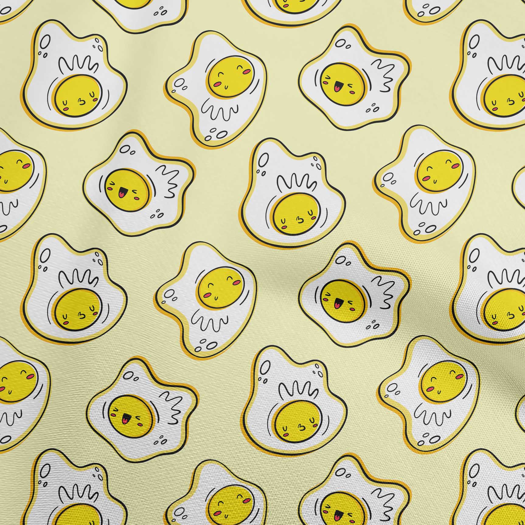 

oneOone Cotton Flex Light Grey Тканина Kawai Sewing Craft Projects Друк на тканині 40 дюймів 42 Inch Wide - Viscose Chiffon жовтий