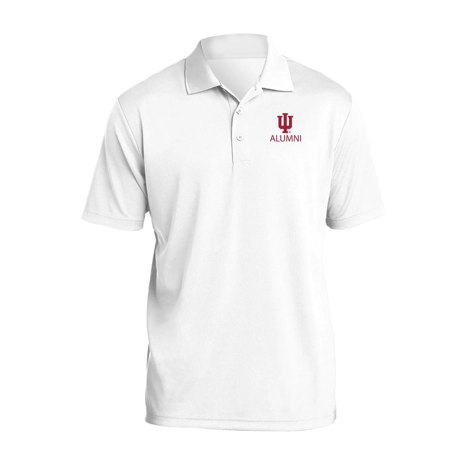 Indiana Hoosiers Primary Alumni LC Polo - White M