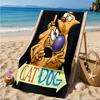 Cat Dog Adventure Beach Towel, Microfiber Beach Towel, Perfect For Pool, Beach, Travel, Home Decor Beach Party Fan Gifts