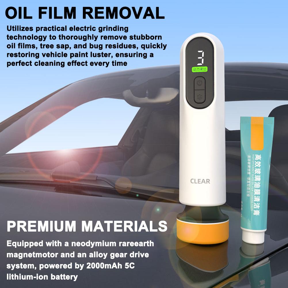 Wireless Auto Windshield Oil Film Removal Electric Car Window Glass Cleaning Machine for Bug