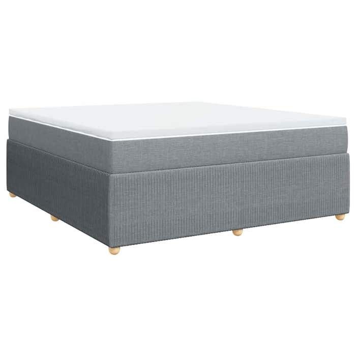 Maison Exclusive - Sommier à lattes de lit avec matelas Gris clair 180x200cm Tissu