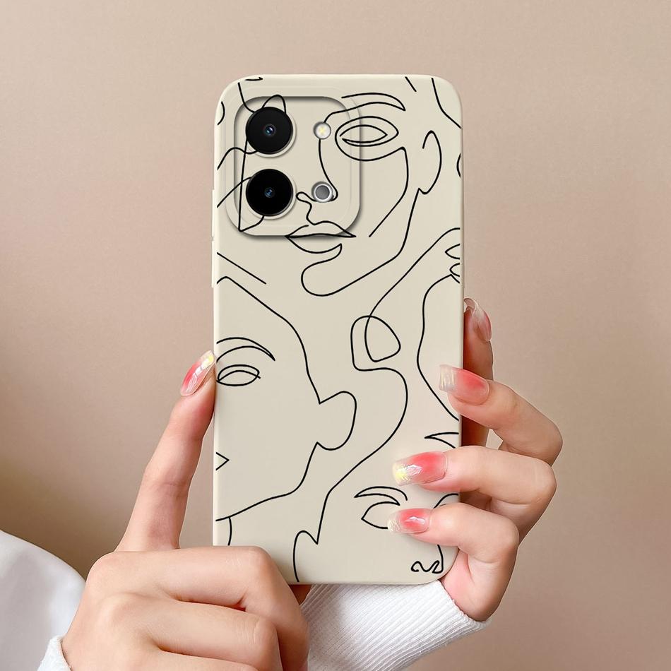 For Vivo Y28 Y28S Case Simple Butterfly High Quality Liquid Silicone Back Cover For Vivo Y 28 4G 5G Full Protection Phone Shell