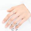 Trendy Adjustable Pure Silver Open Ring for Women - Fashionable Index Finger Design