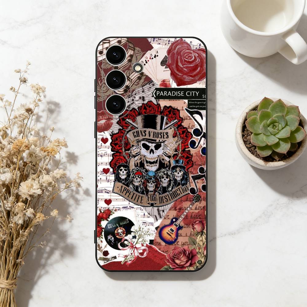 

G-Guns N R-Roses Rock Icon Shell Phone Case For Samsung Galaxy A73,A72,A71,A70,A53,A52,A51,Soft Black Shell Samsung a11