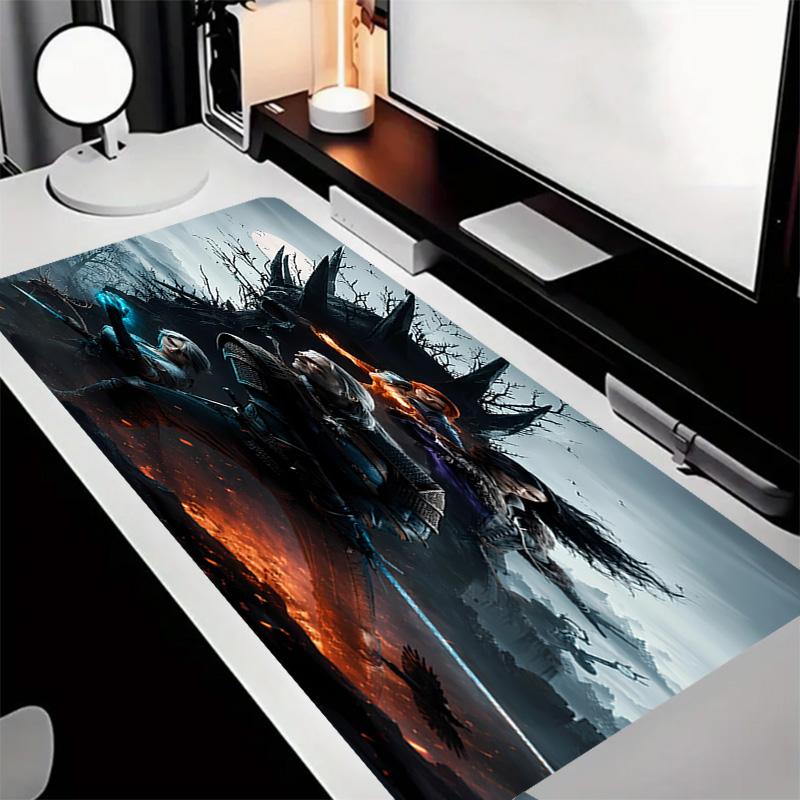Das W-Witcher 3 Wild Hunt SPIEL Thema Premium Rutschfestes Mauspade mit Genähten Kanten, Strapazierfähiges Gummi-Material, für Schreibtisch & Gaming Tolle Geschenke