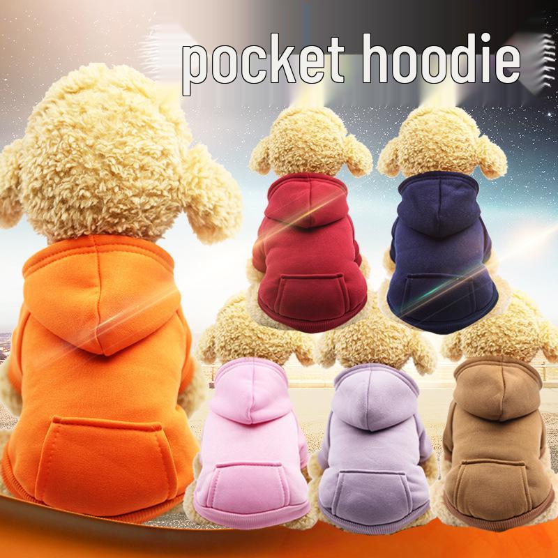 Pet Sporty Hoodie with Pocket for Dogs and Cats - Autumn/Winter Style