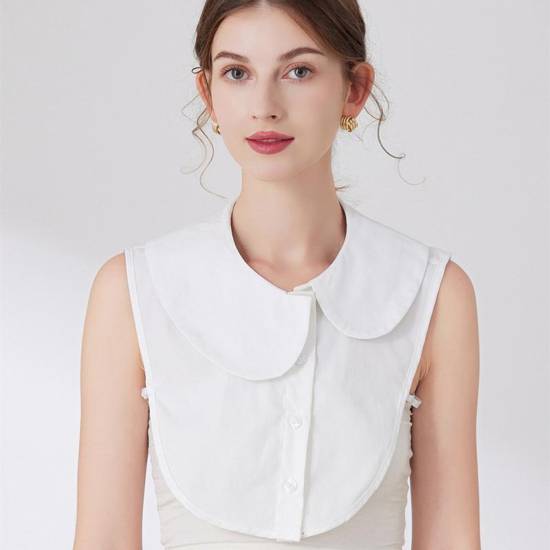 Perfect Match White Detachable Shawl Collars False Lapel Half Shirt Blouse False Collar Accessories Elegant Sweater Dress Decoration Collars